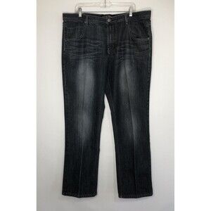 Y2K 90’s RB Jean Raw Blue 40/33 Black Denim Since 1983 Black Embroidered